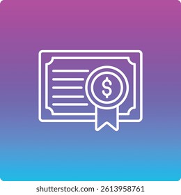 Certificate vector icon. Can be used for printing, mobile and web applications.