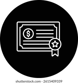 Certificate vector icon. Can be used for printing, mobile and web applications.
