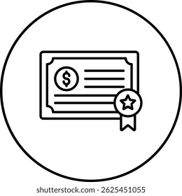 Icono de Vector de certificado. Se puede utilizar para aplicaciones de impresión, móviles y de Web.