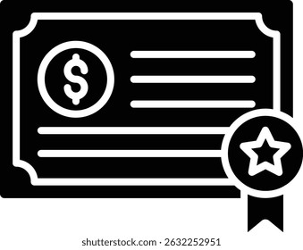 Ícone do vetor de certificado. Pode ser usado para impressão, aplicativos móveis e da Web.