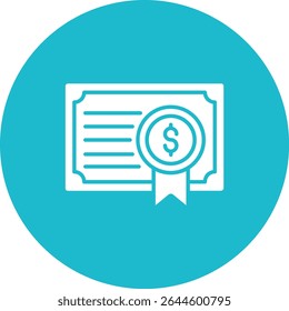Certificate vector icon. Can be used for printing, mobile and web applications.