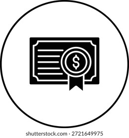 Icono de Vector de certificado. Se puede utilizar para aplicaciones de impresión, móviles y de Web.