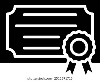 Ilustração de design de ícone de vetor de certificado