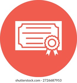 Ilustración de diseño de icono de Vector de certificado