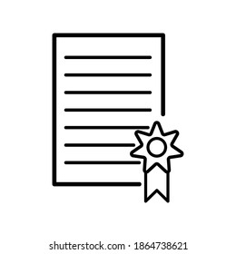 Diseño de iconos vectoriales de certificados. Icono de esquema
