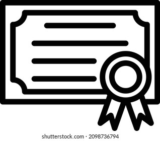 Certificate Vector Icon Desing Illustration