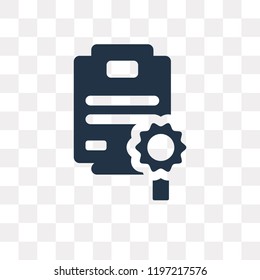 Certificate vector icon isolated on transparent background, Certificate transparency concept can be used web and mobile