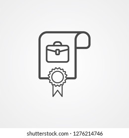 Certificate vector icon sign symbol