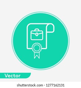 Certificate vector icon sign symbol