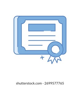 Ilustración de stock de icono de Vector de certificado