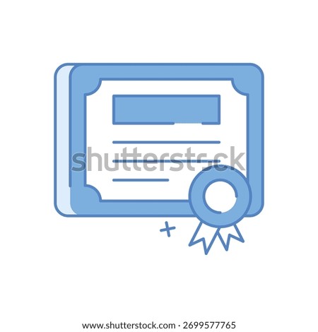 Certificate vector icon stock illustration