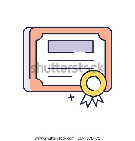 Certificate vector icon stock illustration
