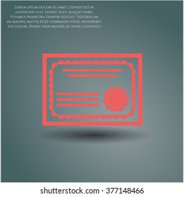Vektorsymbol oder Symbol des Zertifikats