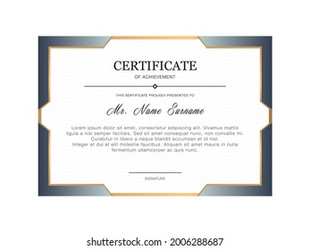 Certificate vector illustration.  Certificate vector card.   Course Completion Certificate vector 