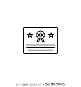 Certificate vector illustration line icon icons design