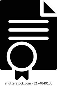 certificate Vector illustration on a transparent background.Premium quality symbols.Glyphs vector icon for concept and graphic design.