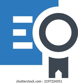 Zertifikat Vektorgrafik auf transparentem Hintergrund.Hochwertige Symbole.Glyphen Vektorsymbol für Konzept und Grafikdesign.