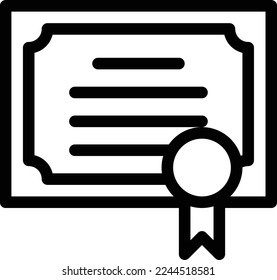 certificate Vector illustration on a transparent background. Premium quality symmbols. Thin line vector icons for concept and graphic design. 
