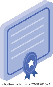 certificate Vector illustration on a transparent background. Premium quality symbols. Flat icons for concept and graphic design.