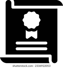 ilustración vectorial de certificado en un fondo transparente.Símbolos de calidad premium.Icono vectorial glifos para concepto y diseño gráfico. 
