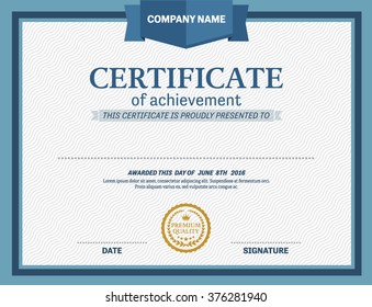 Certificate Vector Illustrator Template Design Stock Vector (Royalty ...