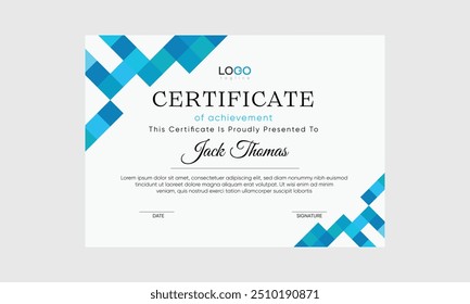 certificate vector layout. certificate background. training certificate