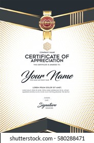 Certificate vector luxury template.