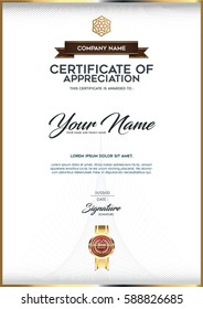 Certificate vector luxury template.