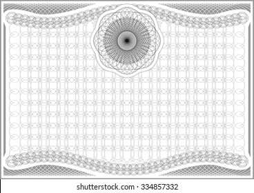Certificate. Vector pattern that is used in currency and diplomas