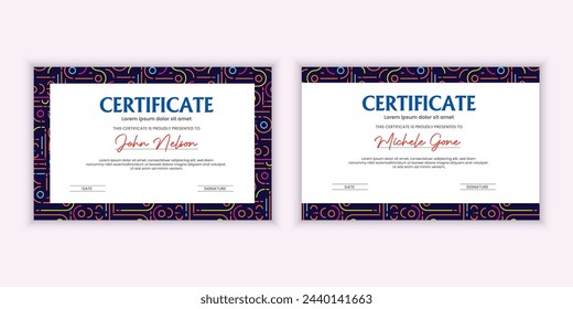 Certificate vector Seamless Parallel Diagonal Colorful Lines Pattern Background, mosaic line abstract pattern