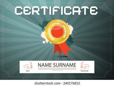 Certificate Vector Template - Layout