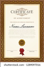 Certificate vintage template