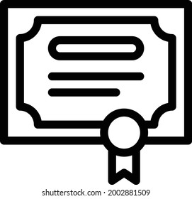 Zertifikat mit weißem Hintergrund.Certificate ist ein Symbol von winner.thin Linie Symbol.