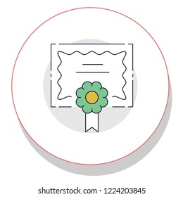 un icono de certificado