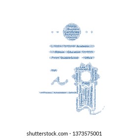 certificate word cloud. tag cloud about certificate