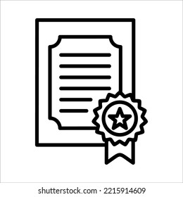 Certificado,Símbolo De Ilustración Y Símbolo De Plantilla De Vector De Logotipo De Ilustración De Ilustración De Ilustración De Icono De Premio