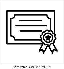 Certificado,Símbolo De Ilustración Y Símbolo De Plantilla De Vector De Logotipo De Ilustración De Ilustración De Ilustración De Icono De Premio
