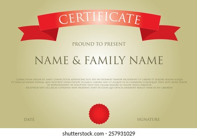 Certificated diploma of completion 