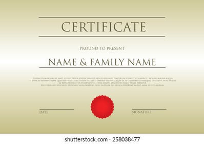 Certificated diploma of completion 