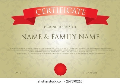 Certificated diploma of completion 