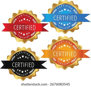 Certificates and Badges vector for banner, poster, greeting card, party card, invitation, template, advertising, campaign, and social media.