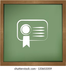 Certificates drawing sign on blackground,vector