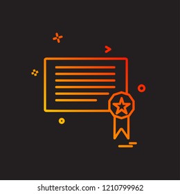 Certificates icon design vector