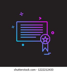 Certificates icon design vector