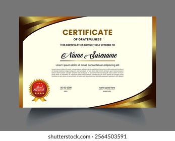 Certificates luxury achievement design template