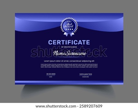 Certificates luxury achievement design template
