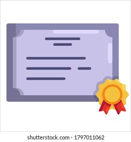 certificates medal champion flat icon