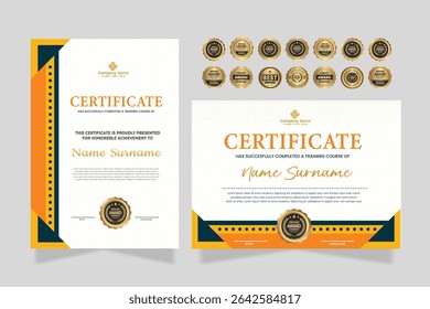 Certificados Diseño de Plantilla. Vertical Certificados de diploma Horizontal