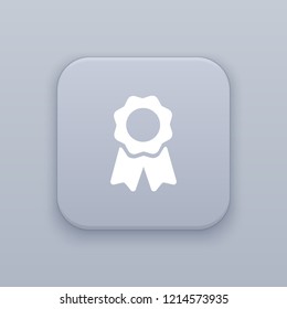 Certification achievement button, best vector on a gray background