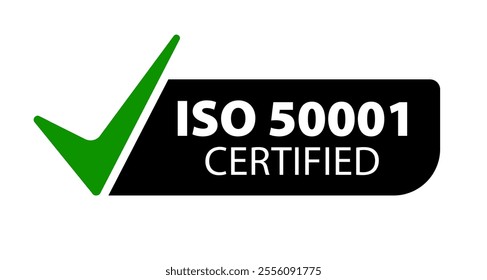 Certification badge representing ISO 50001 energy management standards for businesses